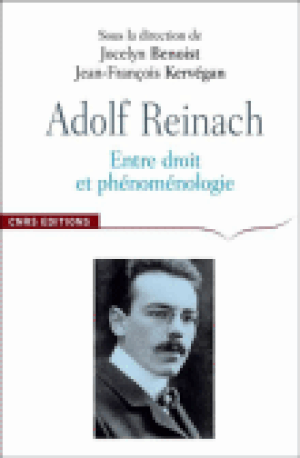 Adolph Reinach entre droit et phénoménologie
