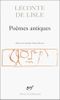 Poèmes antiques