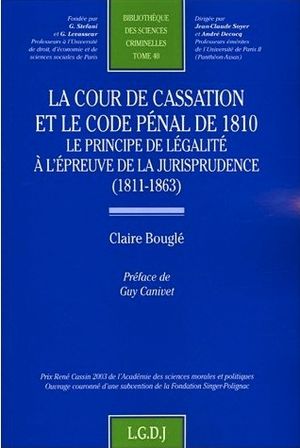 Cour de cassation et le code pénal de 1810