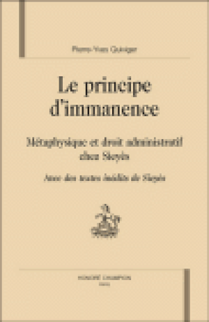 Le principe d'immanence