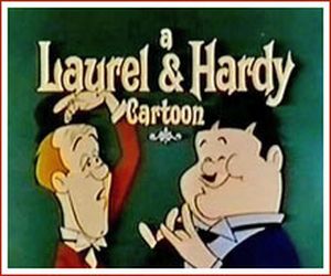A Laurel and Hardy cartoon