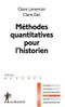 Méthodes quantitatives pour l'historien