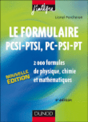 Formulaire PCSI, PT,SI, PC, PSI, PT