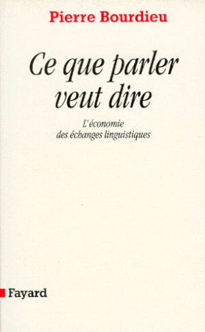 Ce que parler veut dire Pierre Bourdieu  SensCritique