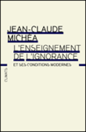 Couverture L'Enseignement de l'ignorance Couverture L'Enseignement de l'ignorance
