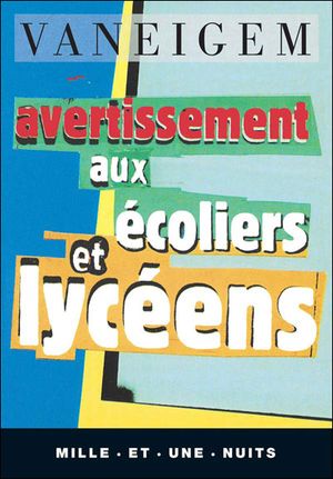 Avertissement aux écoliers et lycéens