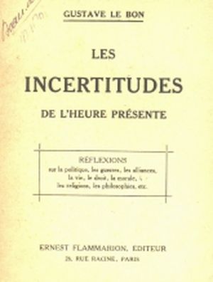 Les incertitudes de l'heure présente