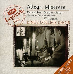 Allegri: Miserere / Palestrina: Stabat Mater / Litaniae de Beata Virgine Maria