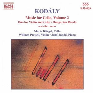 Music for Cello, Volume 2: Duo for Violin and Cello / Hungarian Rondo