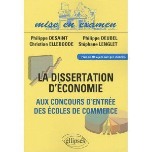 Dissertations d'économie aux concours d'entrée des ecoles de commerce (ECE)