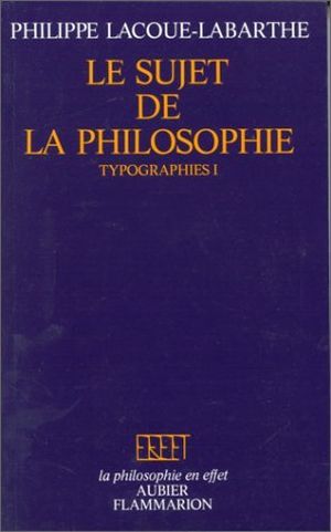 Le Sujet de la philosophie