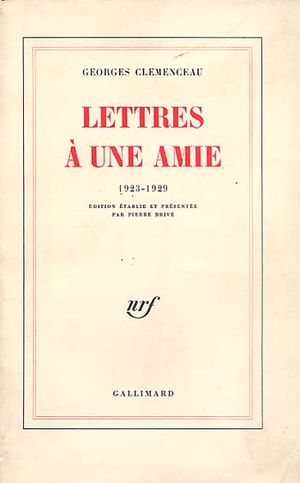 Lettres à une amie : 1923-1929