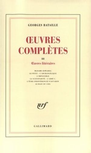 Œuvres complètes, tome 3