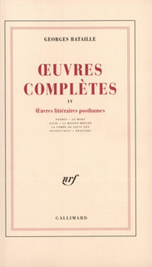 Œuvres complètes, tome 4