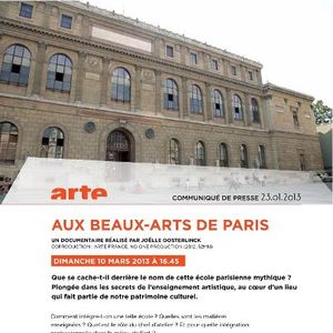 Aux Beaux-Arts de Paris