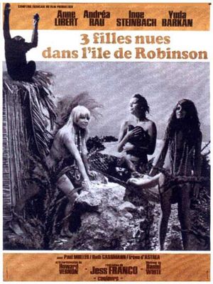 Trois filles nues dans l'île de Robinson
