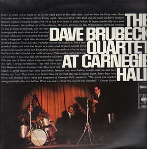 The Dave Brubeck Quartet at Carnegie Hall (Live)