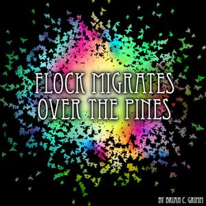 Flock Migrates Over the Pines