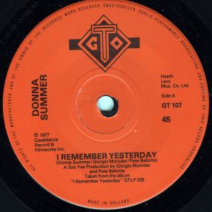 I Remember Yesterday (Single)