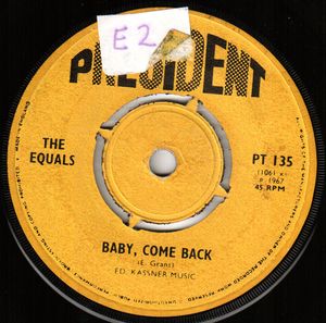 Baby Come Back (Single)