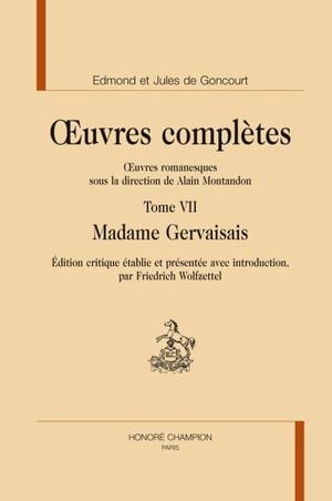 Oeuvres romanesque, Madame Gervaisais