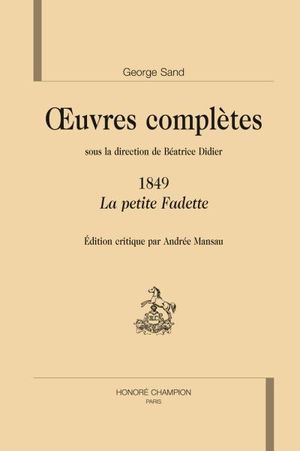 Oeuvres complètes, 1849