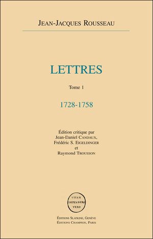 Lettres de Jean-Jacques Rousseau