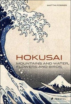 Hokusai mountains and water flower and birds