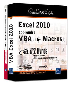 Excel 2010 coffret, apprendre VBA et les macros
