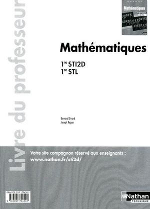 Mathematiques 1ere sti2d 1ere stl (intervalle) livre professeur 2011