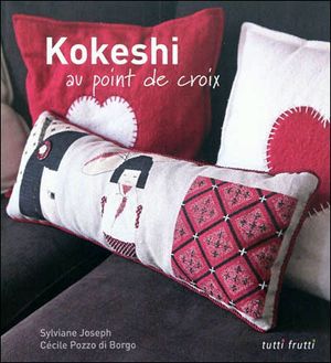 Kokeshi au point de croix et autres points