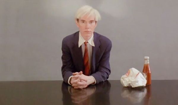 Andy Warhol Eats a Hamburger