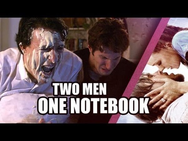 Two men, one notebook