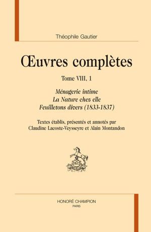 Oeuvres complètes section 8-1, Feuilletons divers