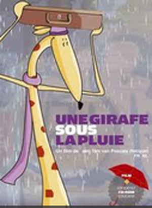 Une girafe sous la pluie