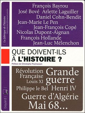 Que doivent-ils à l'histoire ?