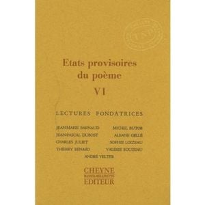 Etats provisoires du poème