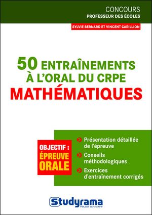 50 entraînements à l'oral du CRPE : mathématiques, sciences et technologies