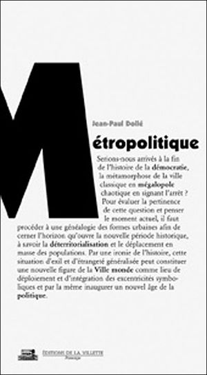 Citadinité citoyenneté métropolitique