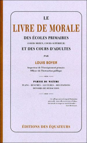 Le livre de morale des écoles primaires