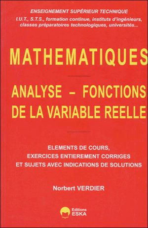 Analyse fonctions de la variable réelle