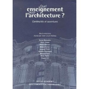 Quel enseignement pour l'architecture?