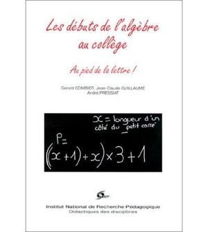 Debuts de l'algebre au college