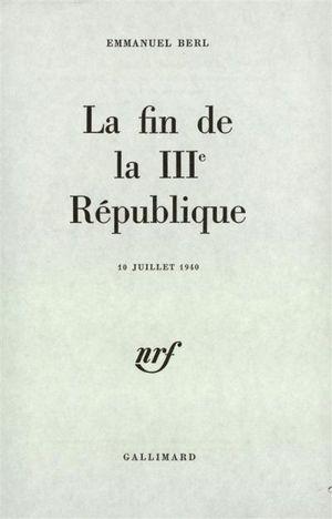 La Fin de la IIIème République