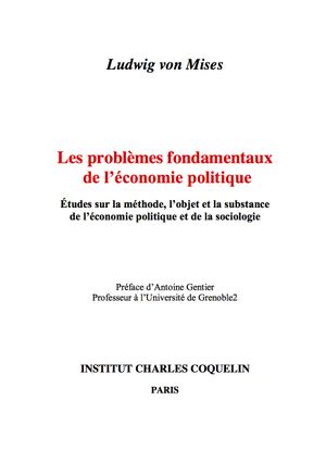 Les problèmes fondamentaux de l’économie politique