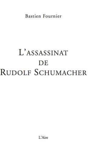 L'Assassinat de Rudolf Schumacher