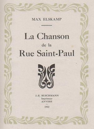 La chanson de la rue saint paul