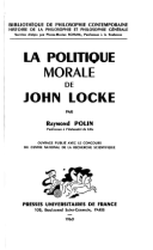La Politique morale de John Locke