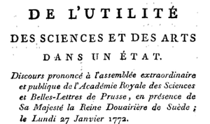 De l'utilité des sciences et des arts dans un État