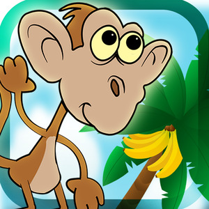 Singe de banane en cours d'exécution de jeu : fun Jeux animaux gratuit : pour les applications iphone et ipad